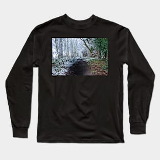 Forest path in winter Long Sleeve T-Shirt